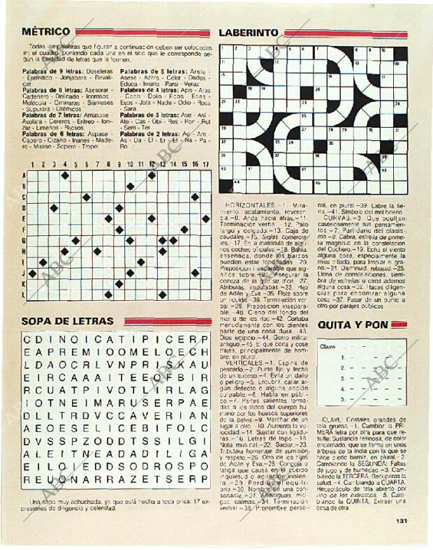 BLANCO Y NEGRO MADRID 26-03-1989 página 131