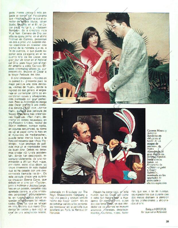 BLANCO Y NEGRO MADRID 26-03-1989 página 39