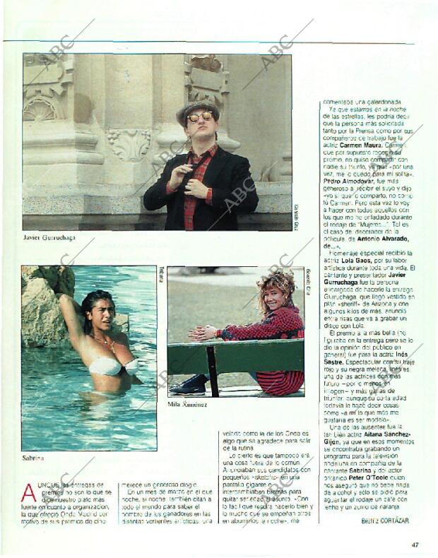 BLANCO Y NEGRO MADRID 26-03-1989 página 47