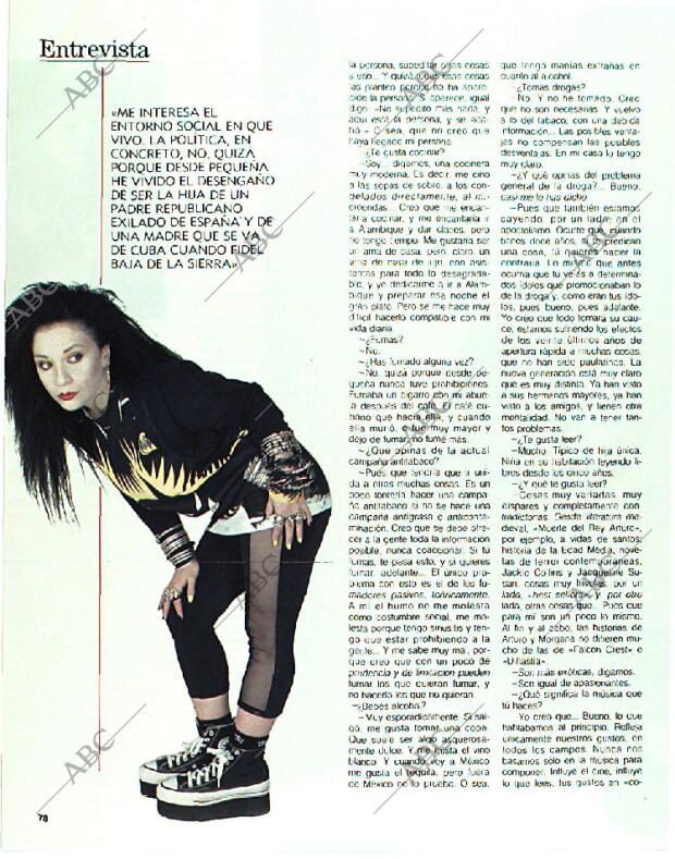 BLANCO Y NEGRO MADRID 26-03-1989 página 78