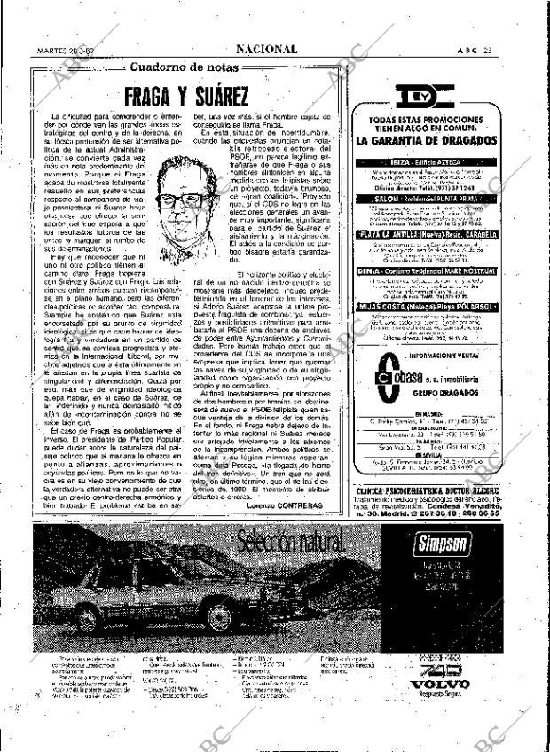 ABC MADRID 28-03-1989 página 23