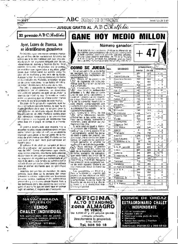 ABC MADRID 28-03-1989 página 74