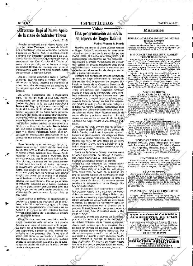 ABC MADRID 28-03-1989 página 86