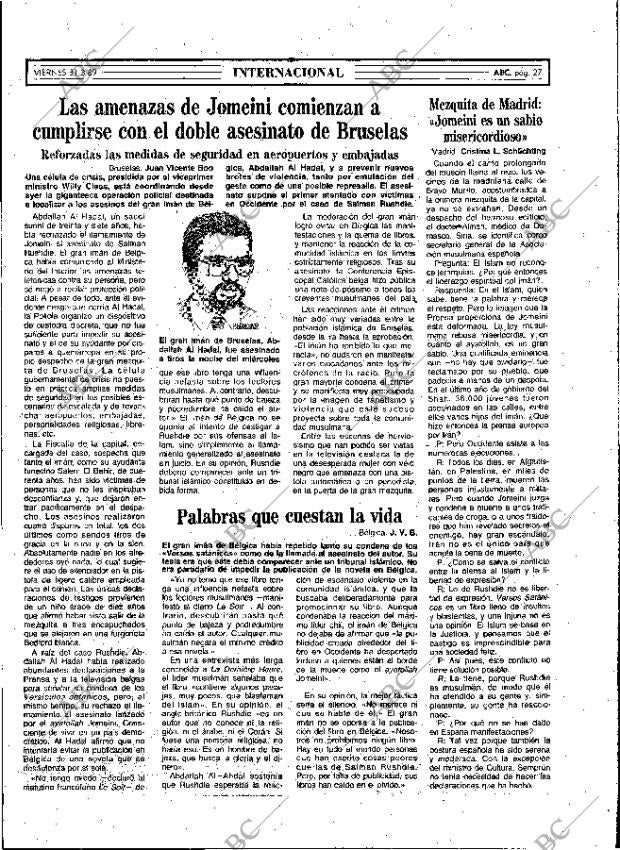 ABC MADRID 31-03-1989 página 27