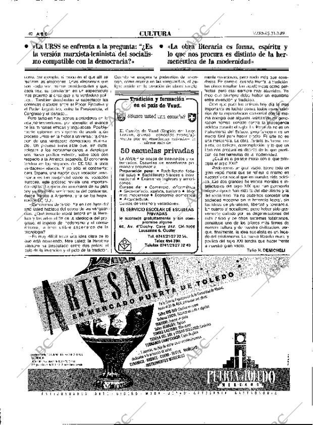 ABC MADRID 31-03-1989 página 40