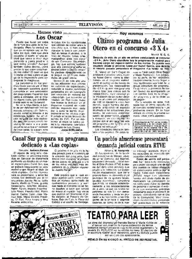 ABC MADRID 31-03-1989 página 83