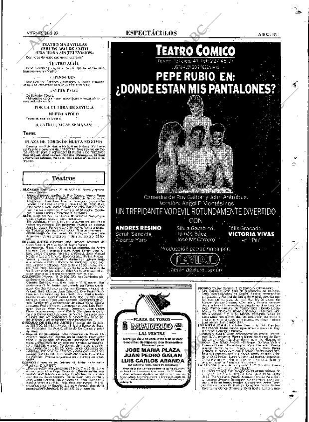 ABC MADRID 31-03-1989 página 85