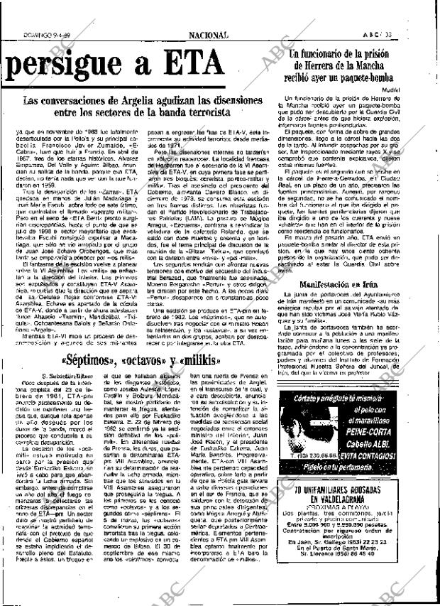 ABC SEVILLA 09-04-1989 página 33