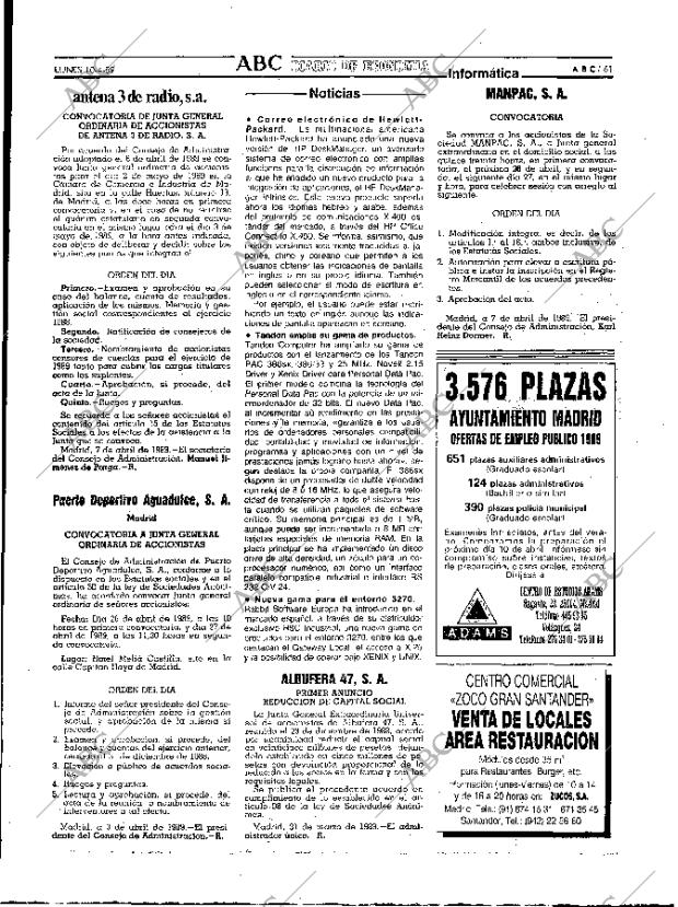 ABC MADRID 10-04-1989 página 61