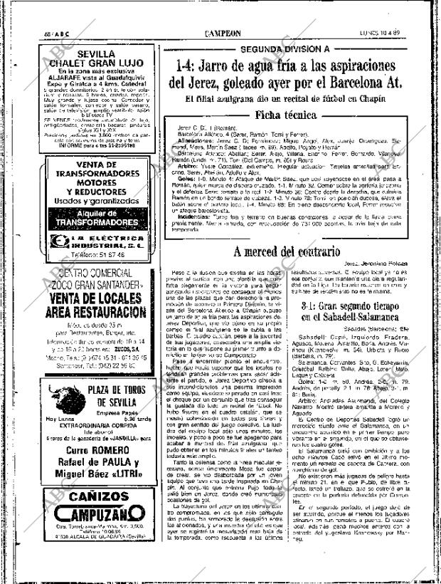 ABC SEVILLA 10-04-1989 página 68
