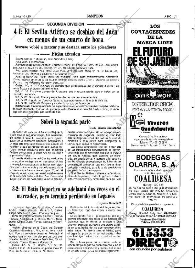 ABC SEVILLA 10-04-1989 página 71