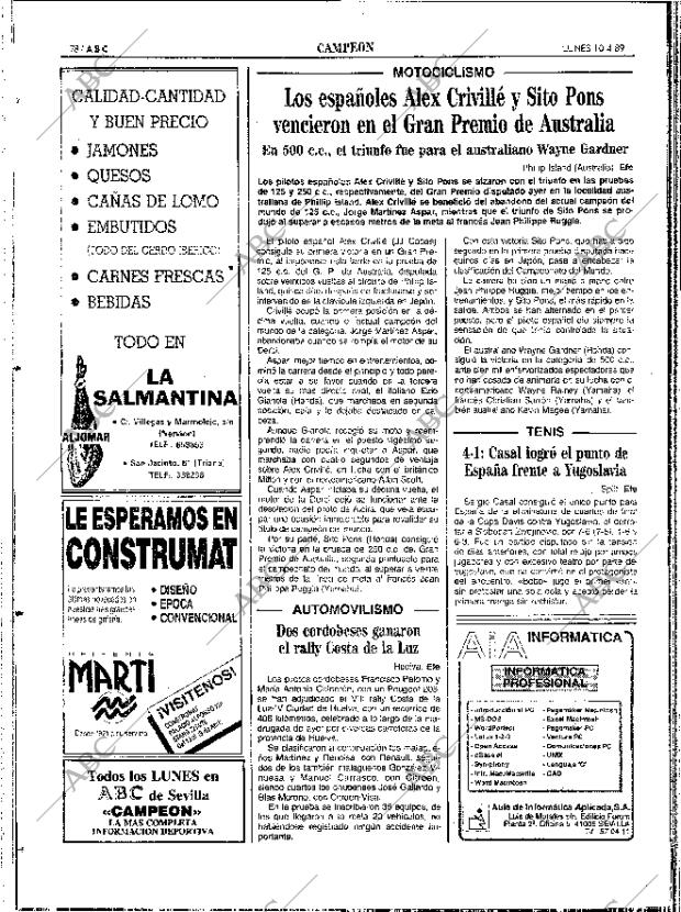 ABC SEVILLA 10-04-1989 página 78