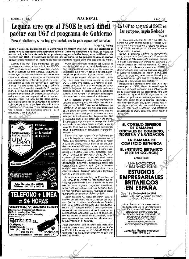 ABC MADRID 11-04-1989 página 25