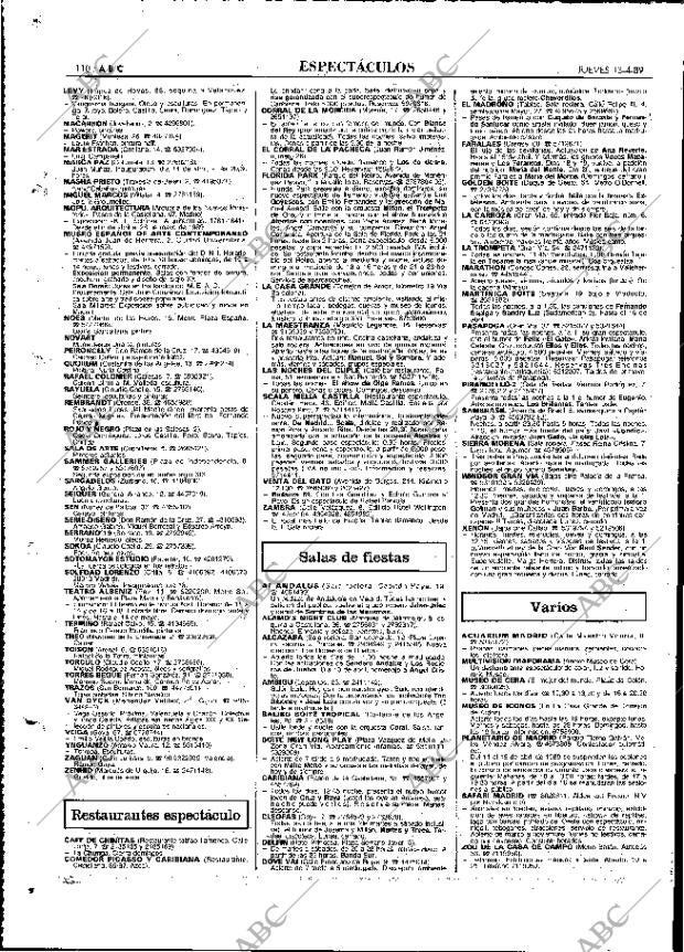 ABC MADRID 13-04-1989 página 110