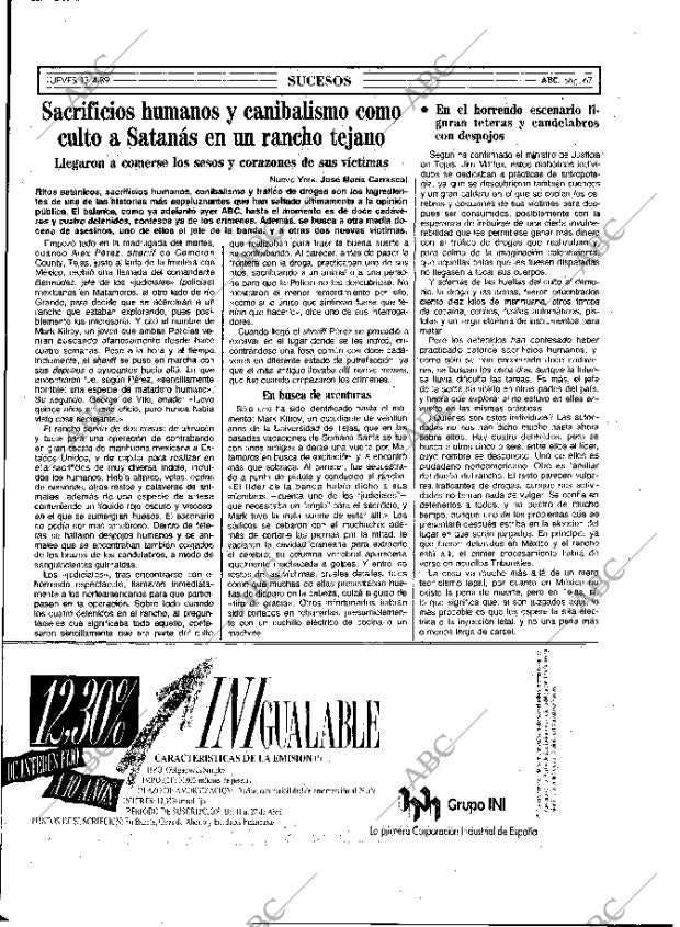 ABC MADRID 13-04-1989 página 67