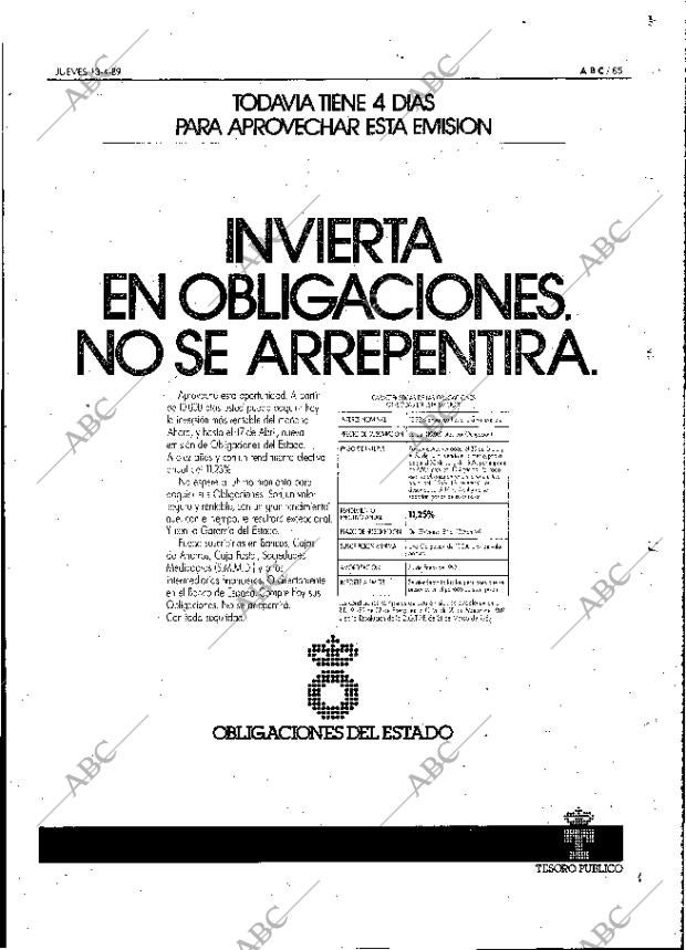 ABC MADRID 13-04-1989 página 85