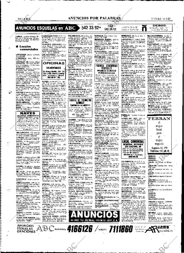 ABC MADRID 14-04-1989 página 104