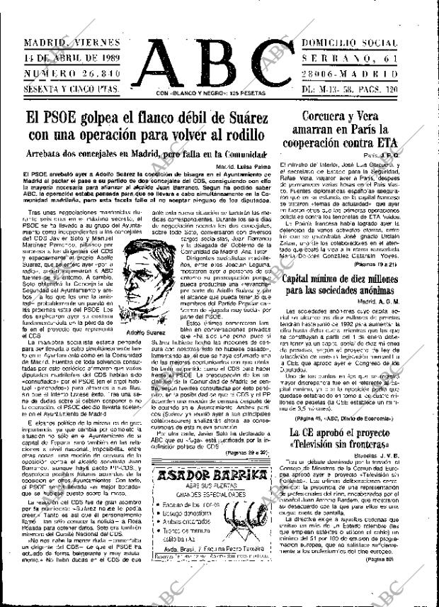 ABC MADRID 14-04-1989 página 13