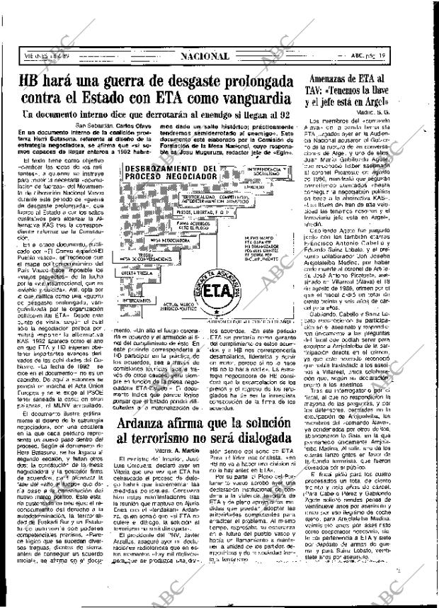 ABC MADRID 14-04-1989 página 19