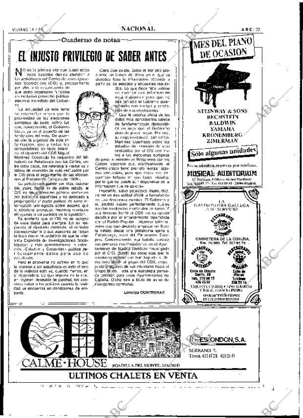 ABC MADRID 14-04-1989 página 23