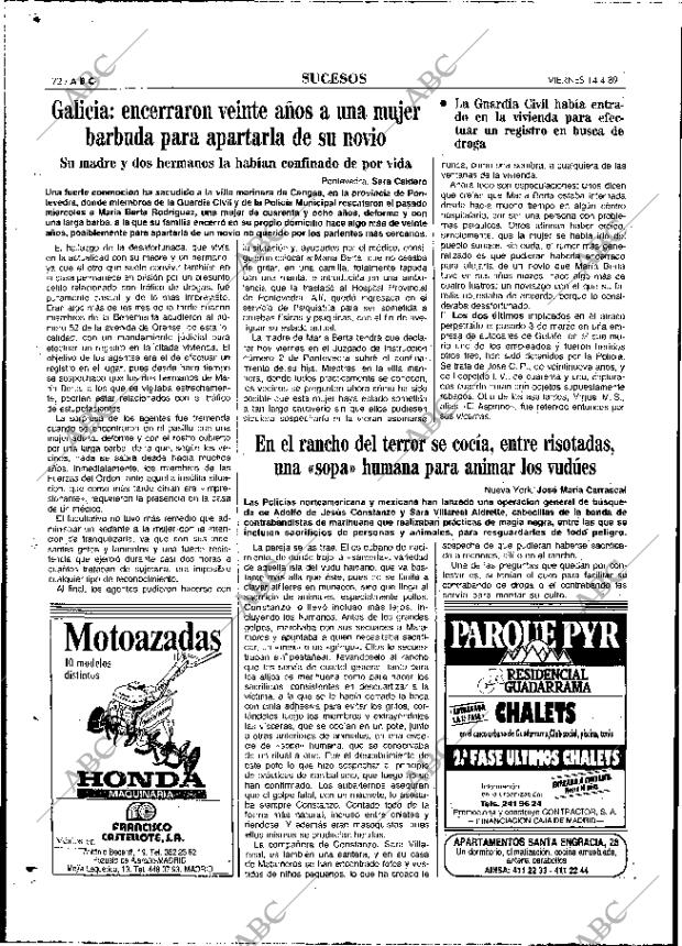 ABC MADRID 14-04-1989 página 72