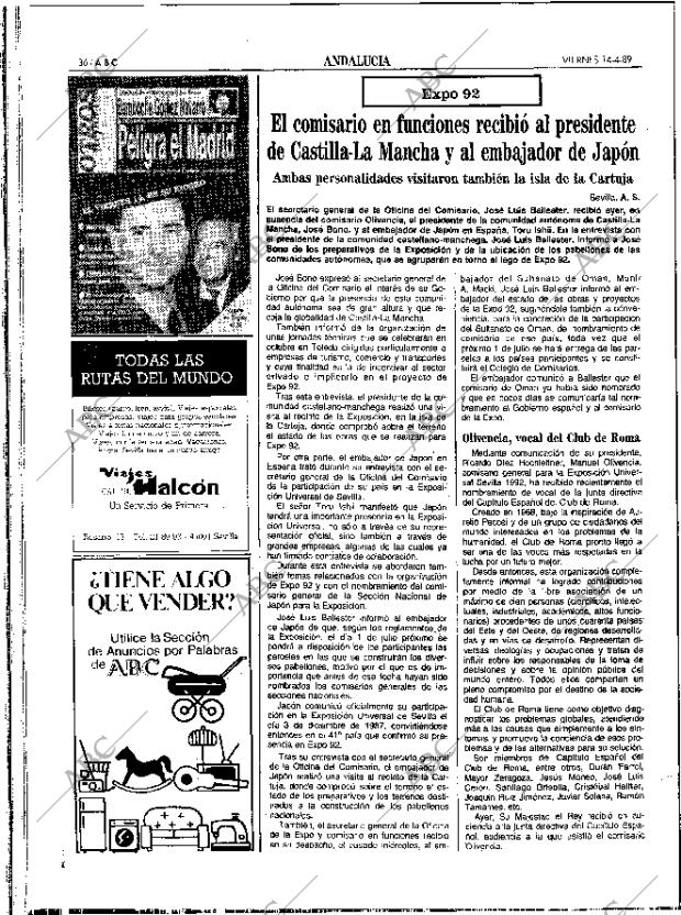 ABC SEVILLA 14-04-1989 página 36