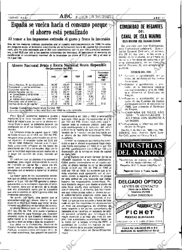 ABC SEVILLA 14-04-1989 página 61