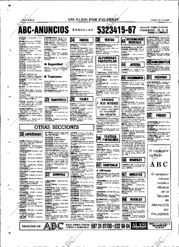 ABC MADRID 15-04-1989 página 102