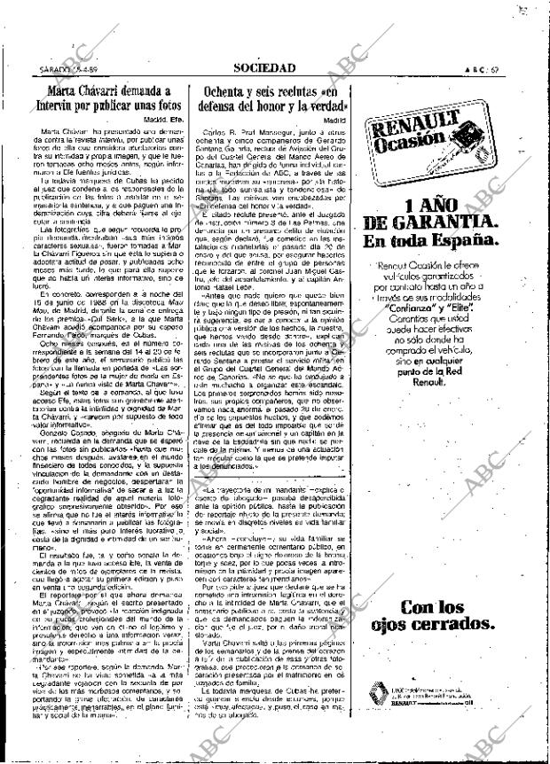 ABC MADRID 15-04-1989 página 67