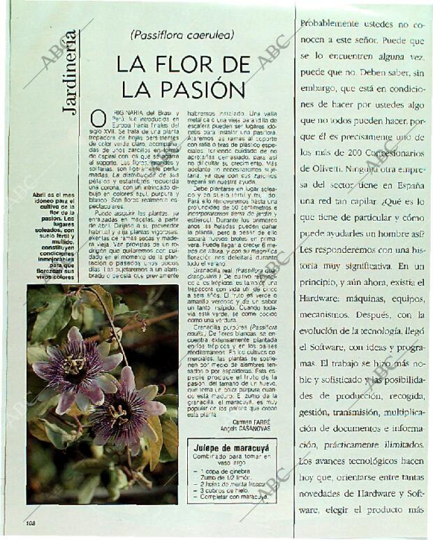 BLANCO Y NEGRO MADRID 16-04-1989 página 108