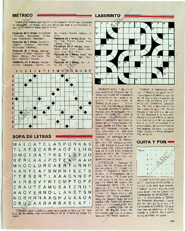 BLANCO Y NEGRO MADRID 16-04-1989 página 137