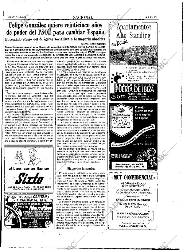 ABC MADRID 18-04-1989 página 25