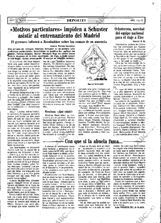 ABC MADRID 18-04-1989 página 85