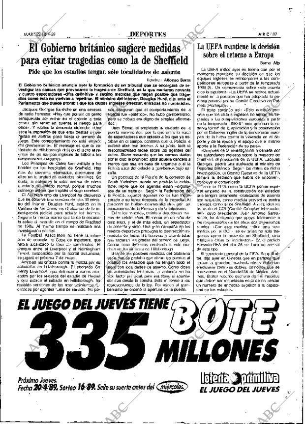 ABC MADRID 18-04-1989 página 87