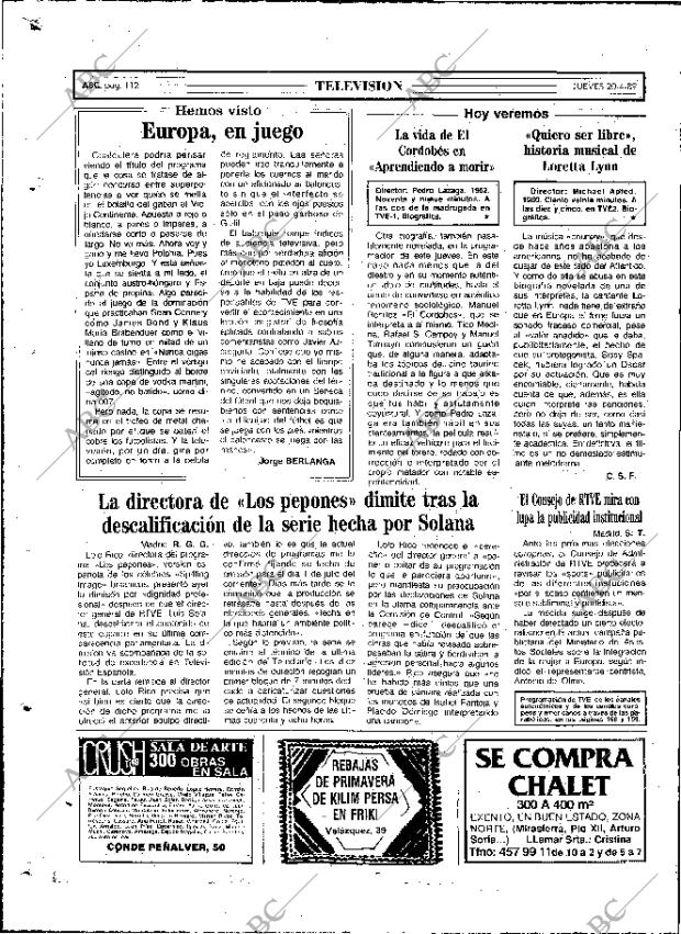 ABC MADRID 20-04-1989 página 112