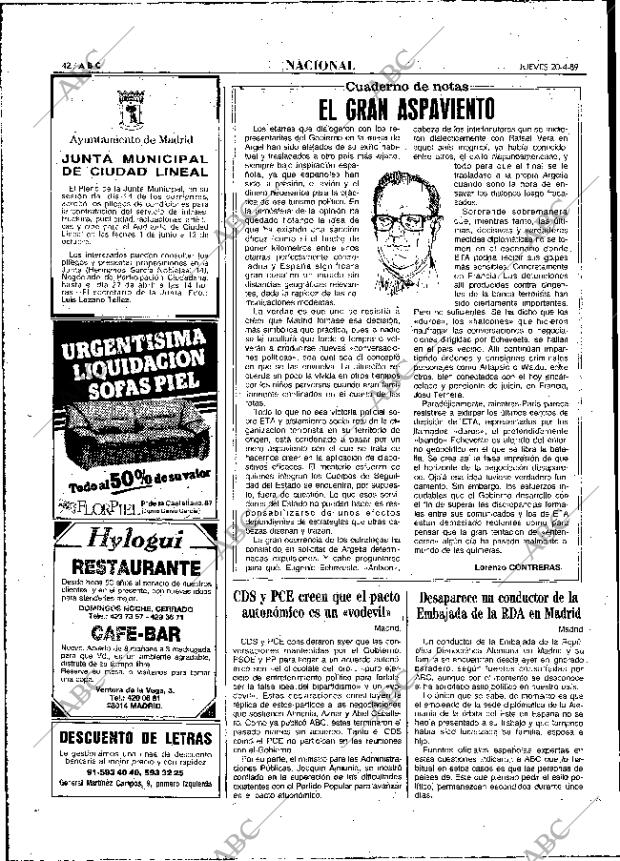 ABC MADRID 20-04-1989 página 42