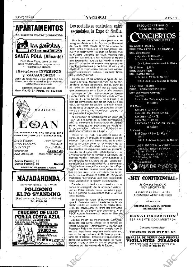 ABC MADRID 20-04-1989 página 43