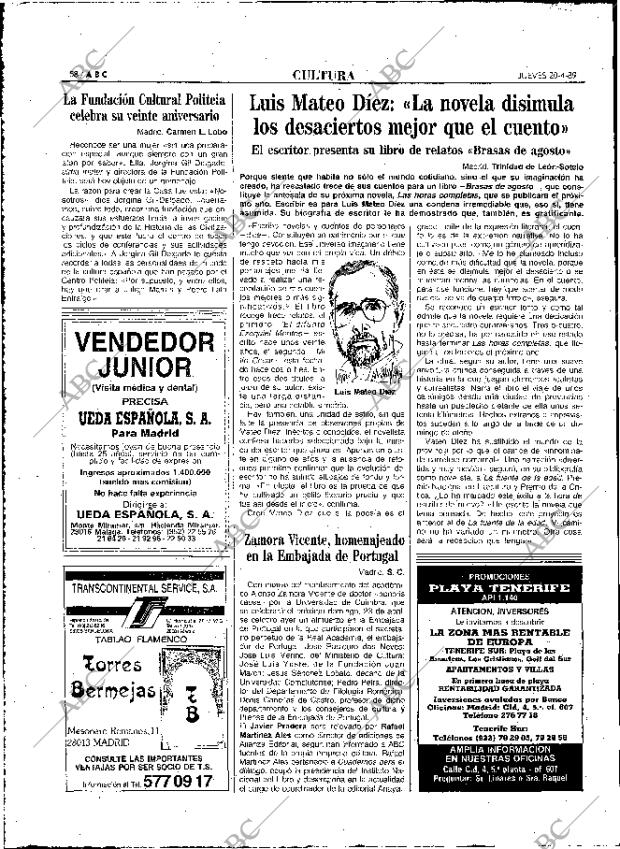 ABC MADRID 20-04-1989 página 58