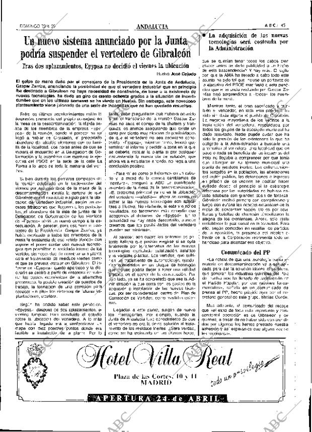ABC SEVILLA 23-04-1989 página 45