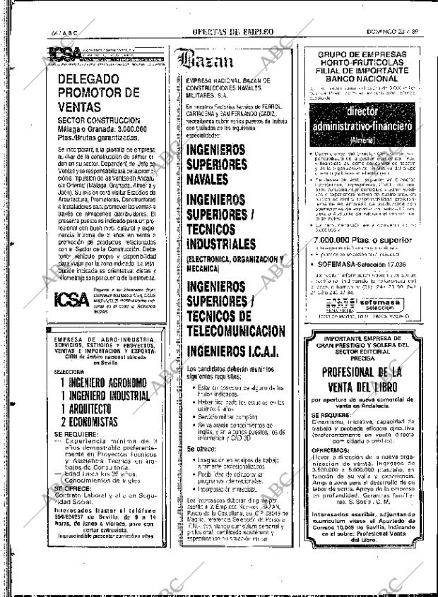 ABC SEVILLA 23-04-1989 página 66