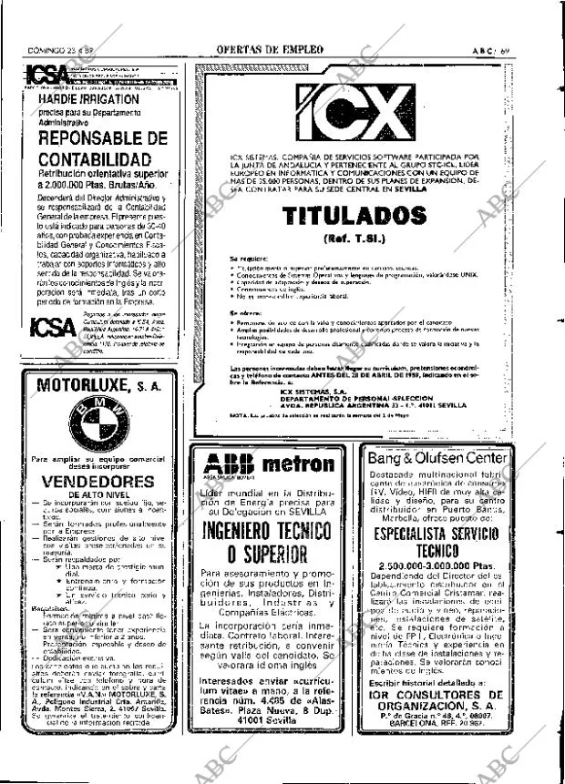 ABC SEVILLA 23-04-1989 página 69