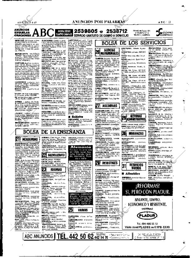 ABC MADRID 25-04-1989 página 121