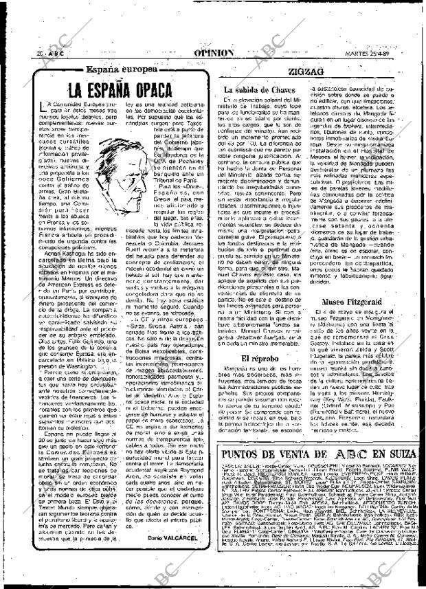 ABC MADRID 25-04-1989 página 20