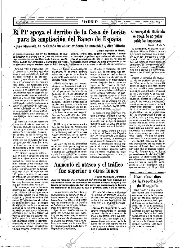 ABC MADRID 25-04-1989 página 41