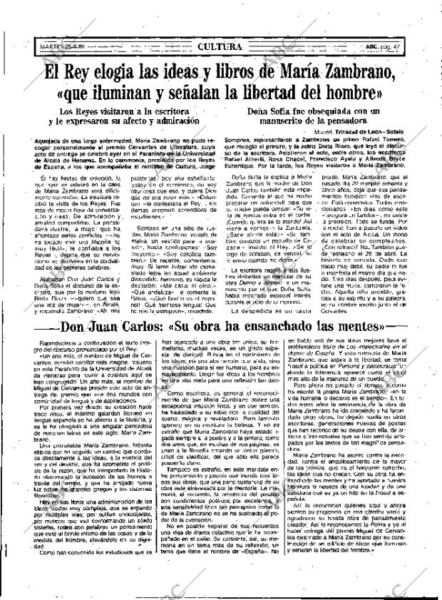ABC MADRID 25-04-1989 página 47