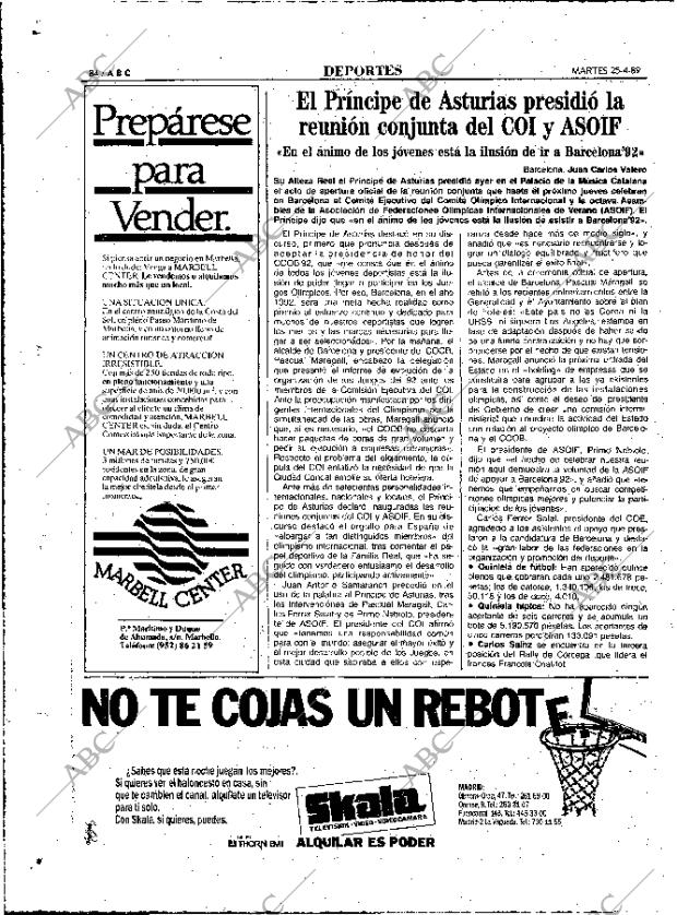 ABC MADRID 25-04-1989 página 84