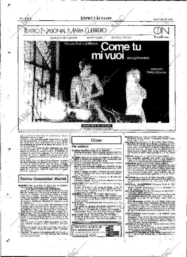 ABC MADRID 25-04-1989 página 94