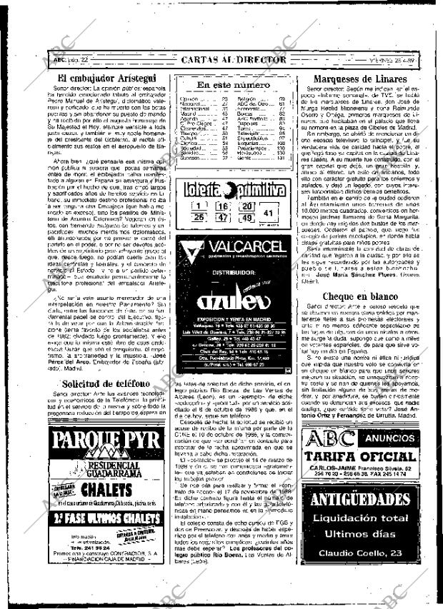 ABC MADRID 28-04-1989 página 22