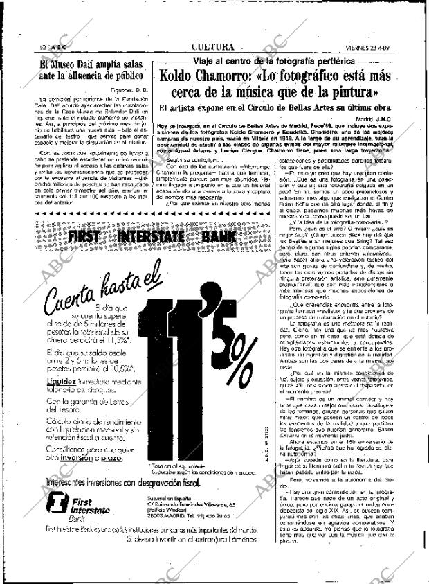 ABC MADRID 28-04-1989 página 52