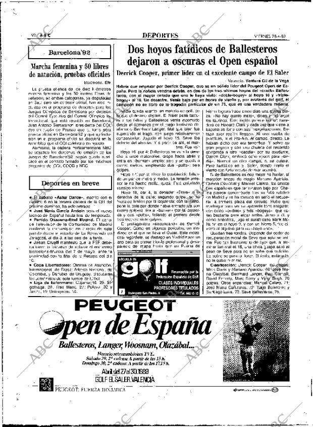 ABC MADRID 28-04-1989 página 92